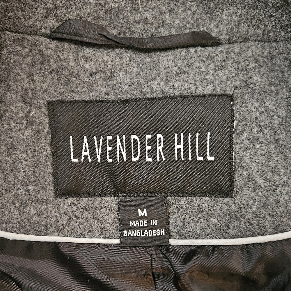 Wool Blend Grey Pea Coat